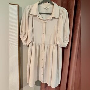 Entro Cream Collar Sundress